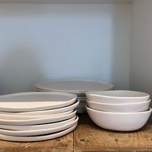 Load image into Gallery viewer, stacks of small plates, large plates, and bowls on a wooden tray