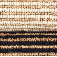 Load image into Gallery viewer, white and black jute rug side by side