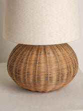 Load image into Gallery viewer, Sanvi - rattan globe table lamp