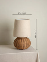 Load image into Gallery viewer, Sanvi - rattan globe table lamp