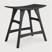 Load image into Gallery viewer, Black oak ethnicraft dining osso stool on a white background