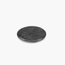 Load image into Gallery viewer, top view of the black and grey breakfast plate on a white background