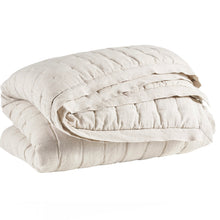 Load image into Gallery viewer, cream linen puff all folded up on a white background