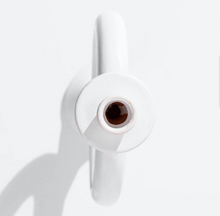 Load image into Gallery viewer, Birds eye view of the white O candle holder