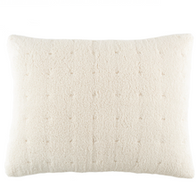 Load image into Gallery viewer, Ivory marshmallow fleece sham on a white background