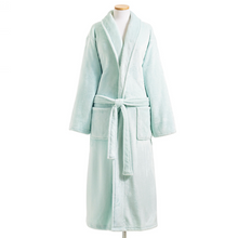 Load image into Gallery viewer, Chalk blue robe on a mannequin