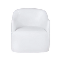 Load image into Gallery viewer, front view of the white cali chair on white background