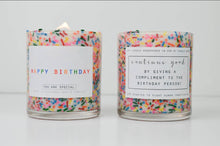 Load image into Gallery viewer, front and back view of the happy birthday candle