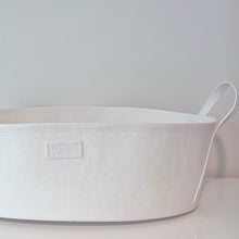 Load image into Gallery viewer, Close up cropped white tote on a white shelf