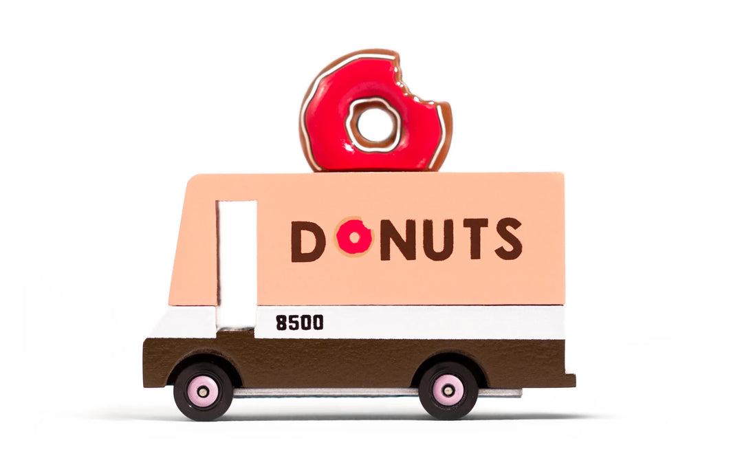 wooden donut truck from candylab on a white background