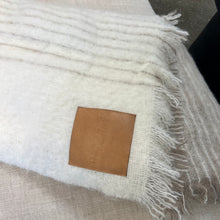Load image into Gallery viewer, Natural &amp; Flax Thin Striped Blanket
