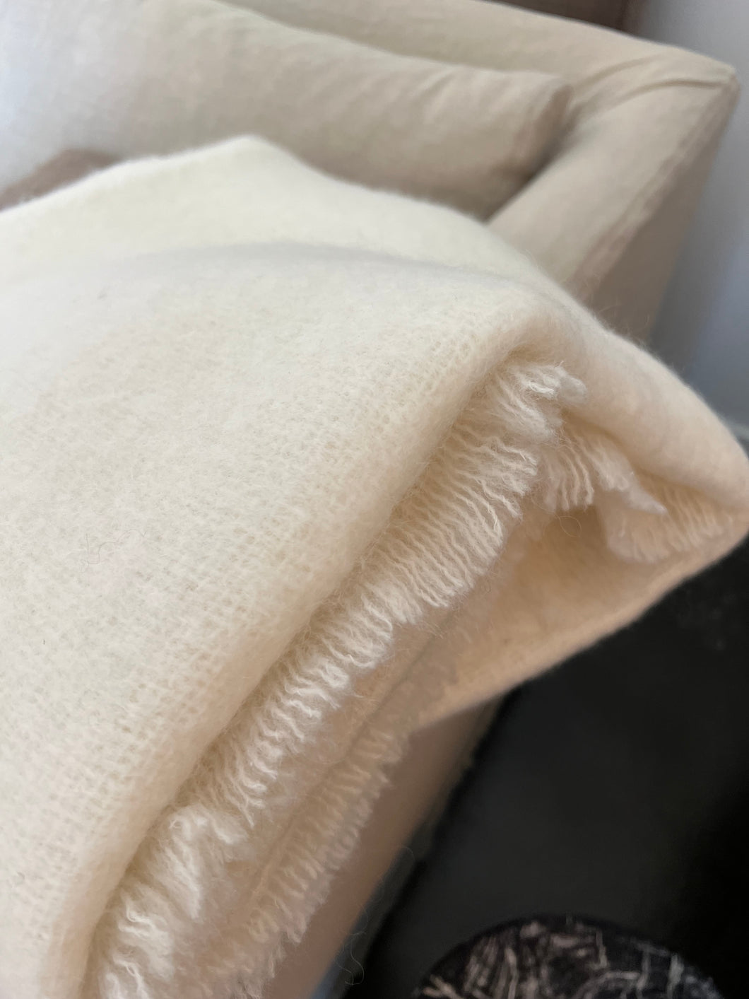 Brushed Mohair Throw