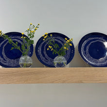 Load image into Gallery viewer, Dinner Plate Dark Blue (White Dots)

