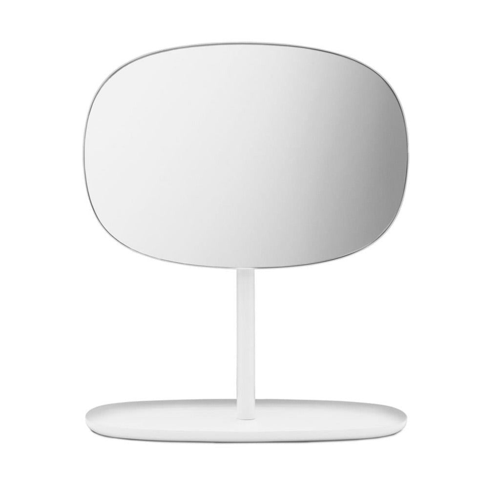 front of the flip mirror on a white background