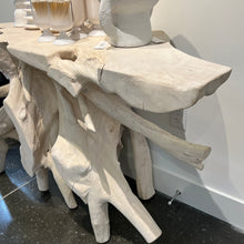Load image into Gallery viewer, Bleached Teak Root Console Table
