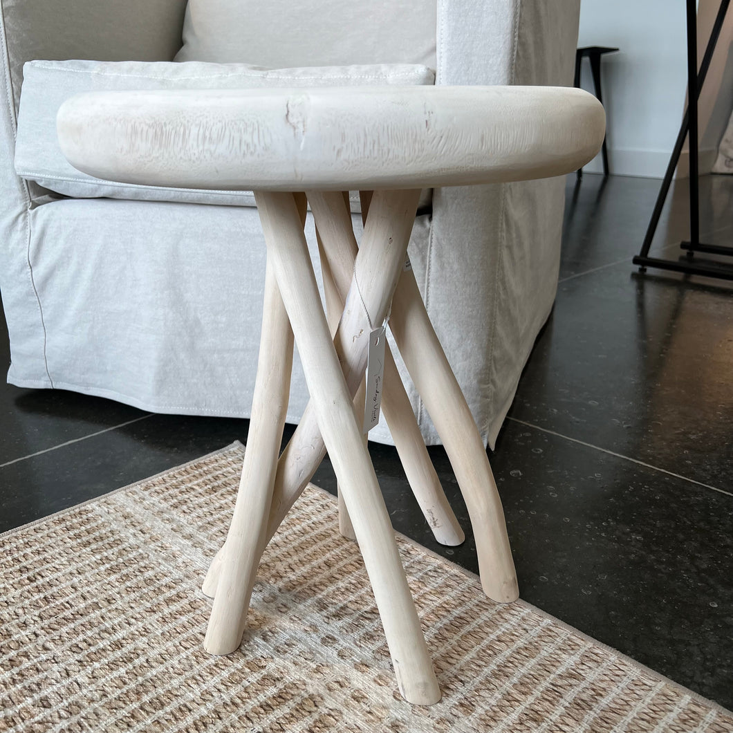 Bleached Round Teak Table