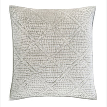 Load image into Gallery viewer, grey euro quilted sham on a white background
