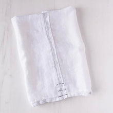 Load image into Gallery viewer, White table runner folded up on a white table
