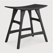 Load image into Gallery viewer, Black oak ethnicraft dining osso stool on a white background

