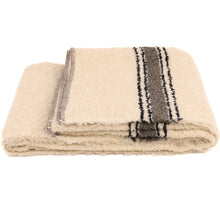 Load image into Gallery viewer, natural and khaki blanket folded up
