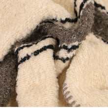 Load image into Gallery viewer, close up of the natural and khaki blanket
