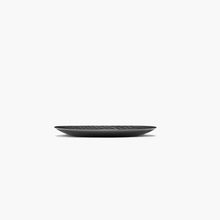 Load image into Gallery viewer, side view of the black and grey breakfast plate on a white background
