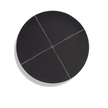 Load image into Gallery viewer, birds eye view of the black and grey dinner plate on a white background

