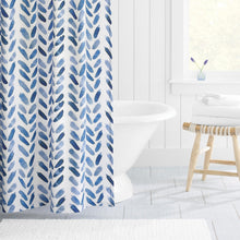 Load image into Gallery viewer, bath matt in a bathroom with a blue textured shower curtain and clawfoot tub

