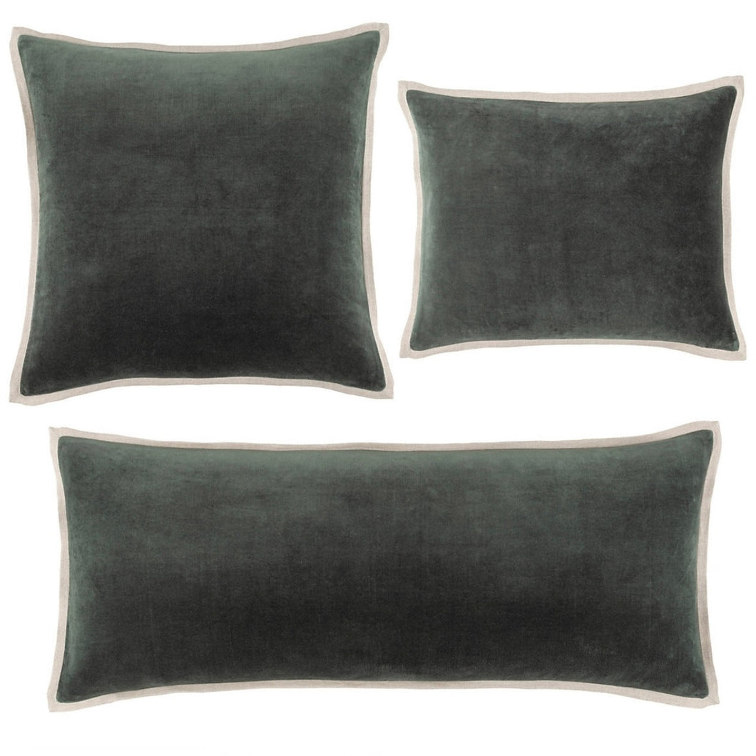 All three sizes of the everglade pillows on the white background 