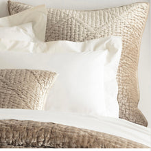 Load image into Gallery viewer, topaz quilted pillow shams on a bed
