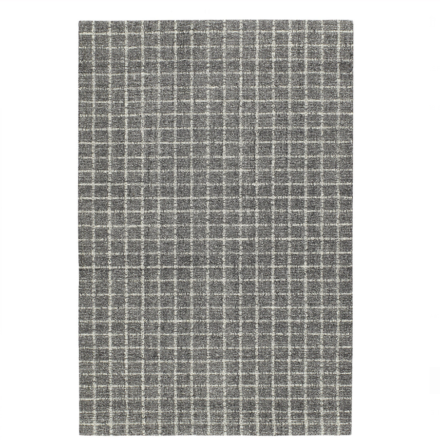 Grey rug on white background