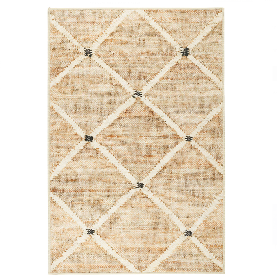 Natural rug on white background