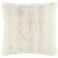 Load image into Gallery viewer, Fab Faux ivory pillow on white background
