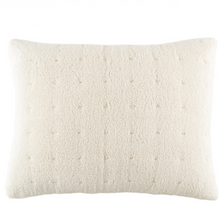 Load image into Gallery viewer, Ivory marshmallow fleece sham on a white background
