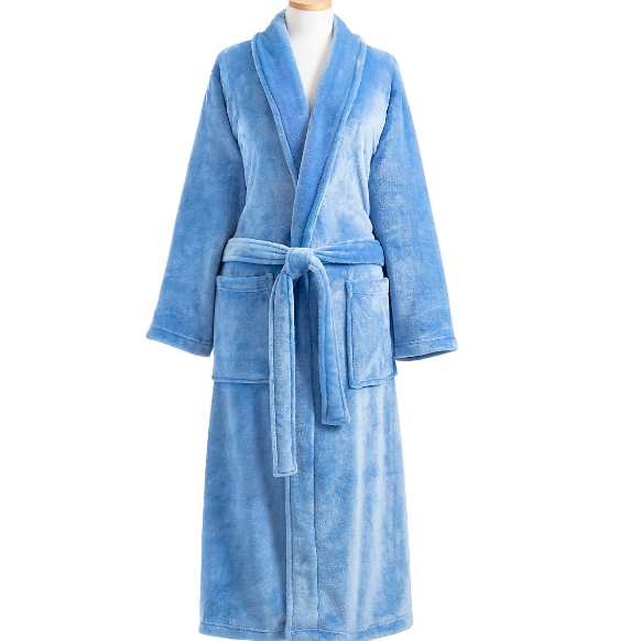 French blue robe on a mannequin 