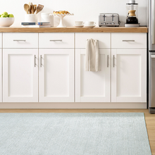 Load image into Gallery viewer, swedish blue rug in a kitchen setting

