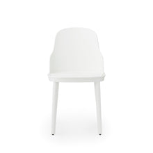 Load image into Gallery viewer, View from front of Normann Copenhagen Allez Chair white with standard seat,
