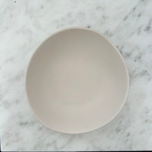 Load image into Gallery viewer, view from top of white soup bowl on granite counter
