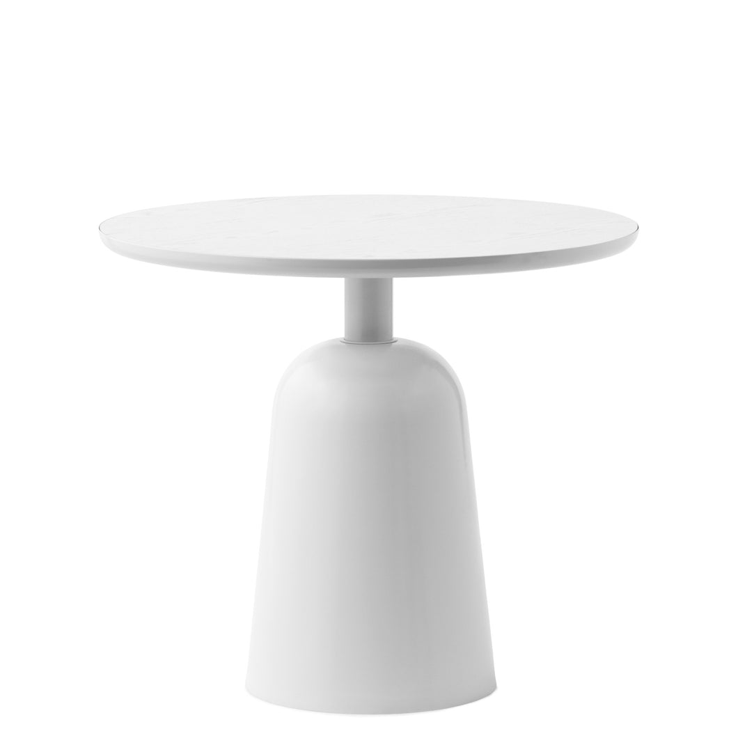 white turn table on a white background 