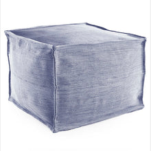 Load image into Gallery viewer, blue square puff on a white background
