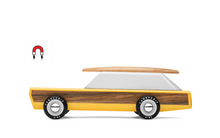 Load image into Gallery viewer, Yellow and wooden toy car from Candylab
