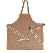 Load image into Gallery viewer, laid out libeco red earth apron on a white floor
