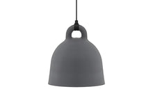 Load image into Gallery viewer, Matte grey Normann Copenhagen bell light in a white space
