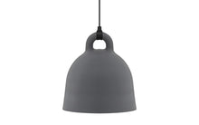 Load image into Gallery viewer, Matte grey Normann Copenhagen bell light in a white space
