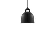 Load image into Gallery viewer, Black Normann Copenhagen bell light in a white space
