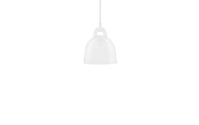 Load image into Gallery viewer, Small white Normann Copenhagen bell light in a white space
