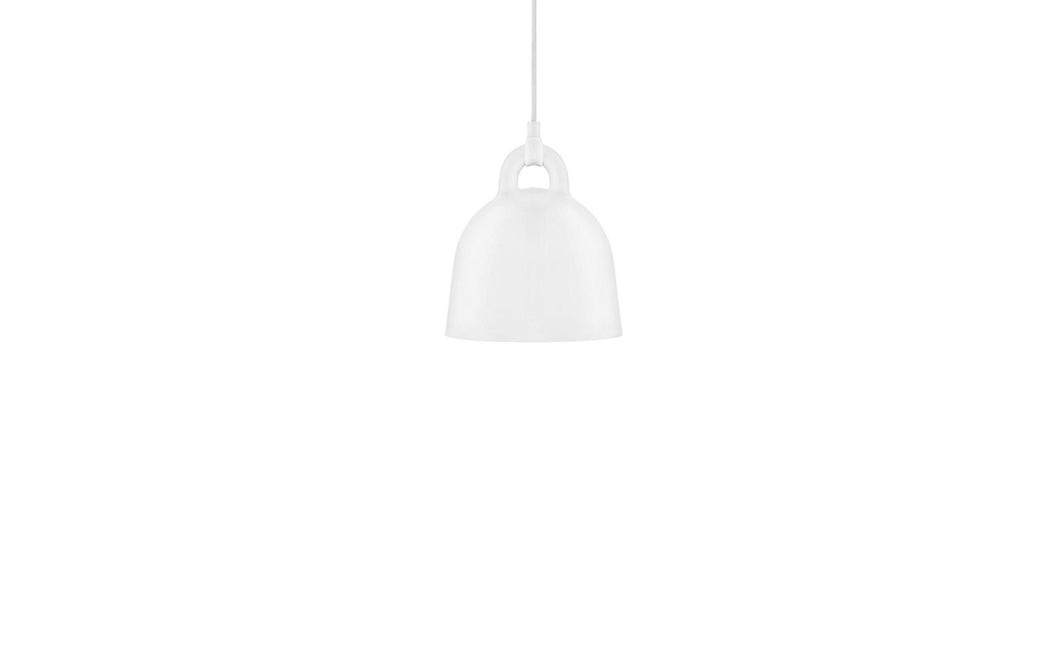 Small white Normann Copenhagen bell light in a white space