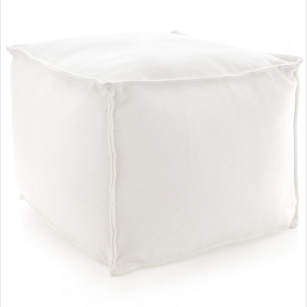 white puff on a white background