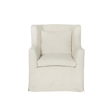 Load image into Gallery viewer, front view of the white havanah wing chair on a white background
