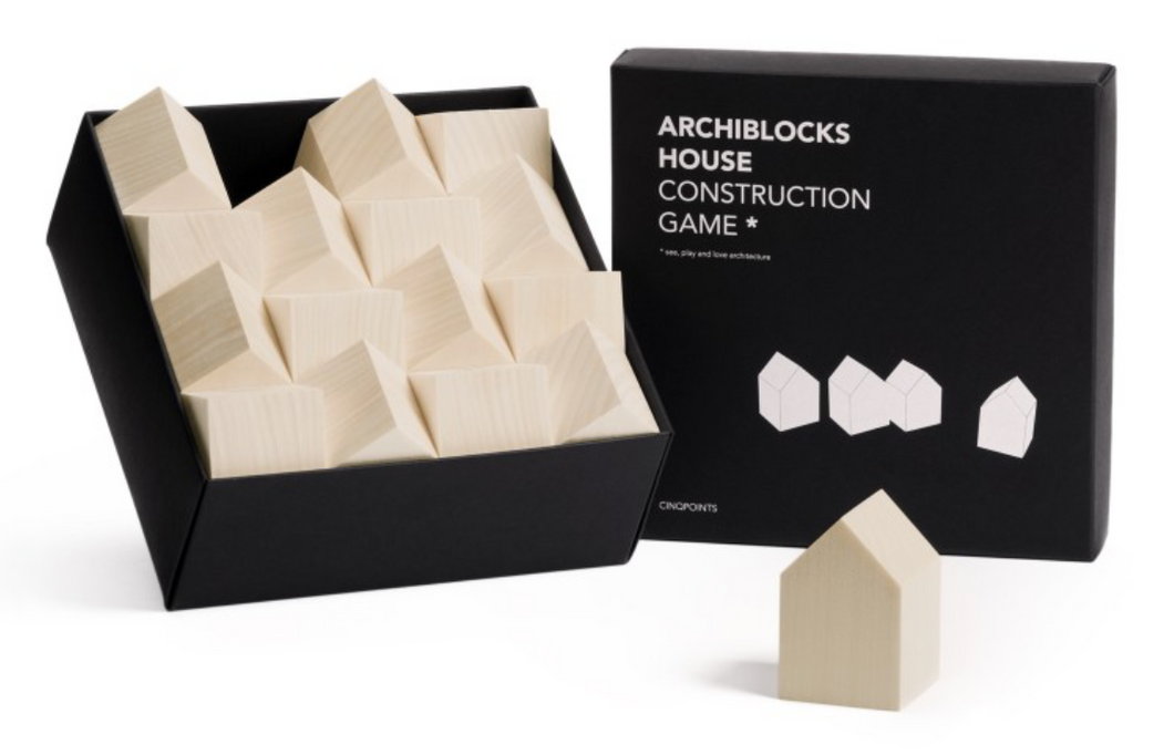 Box of small wooden houses